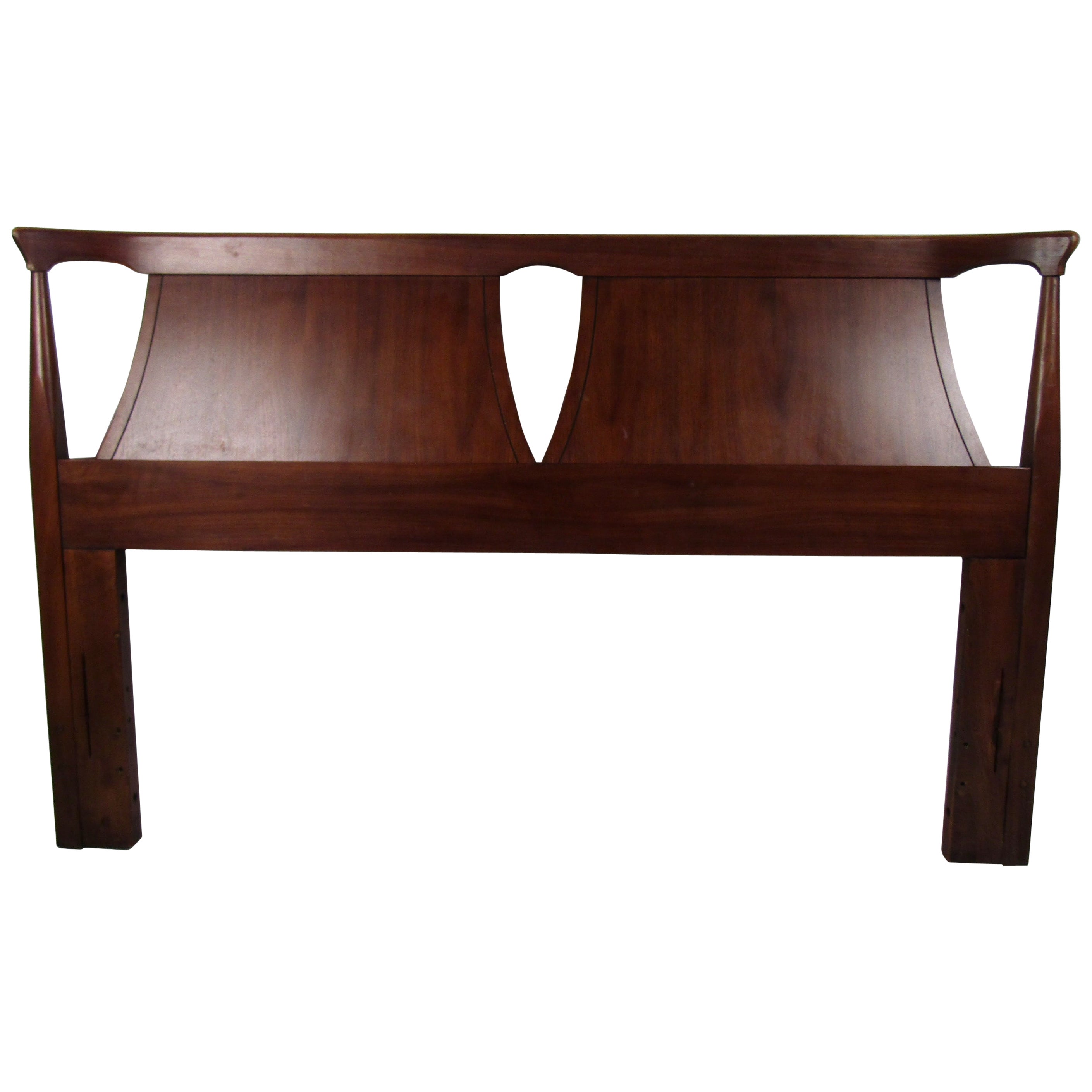 MidCentury Modern Walnut Headboard by White Furniture Co For Sale at