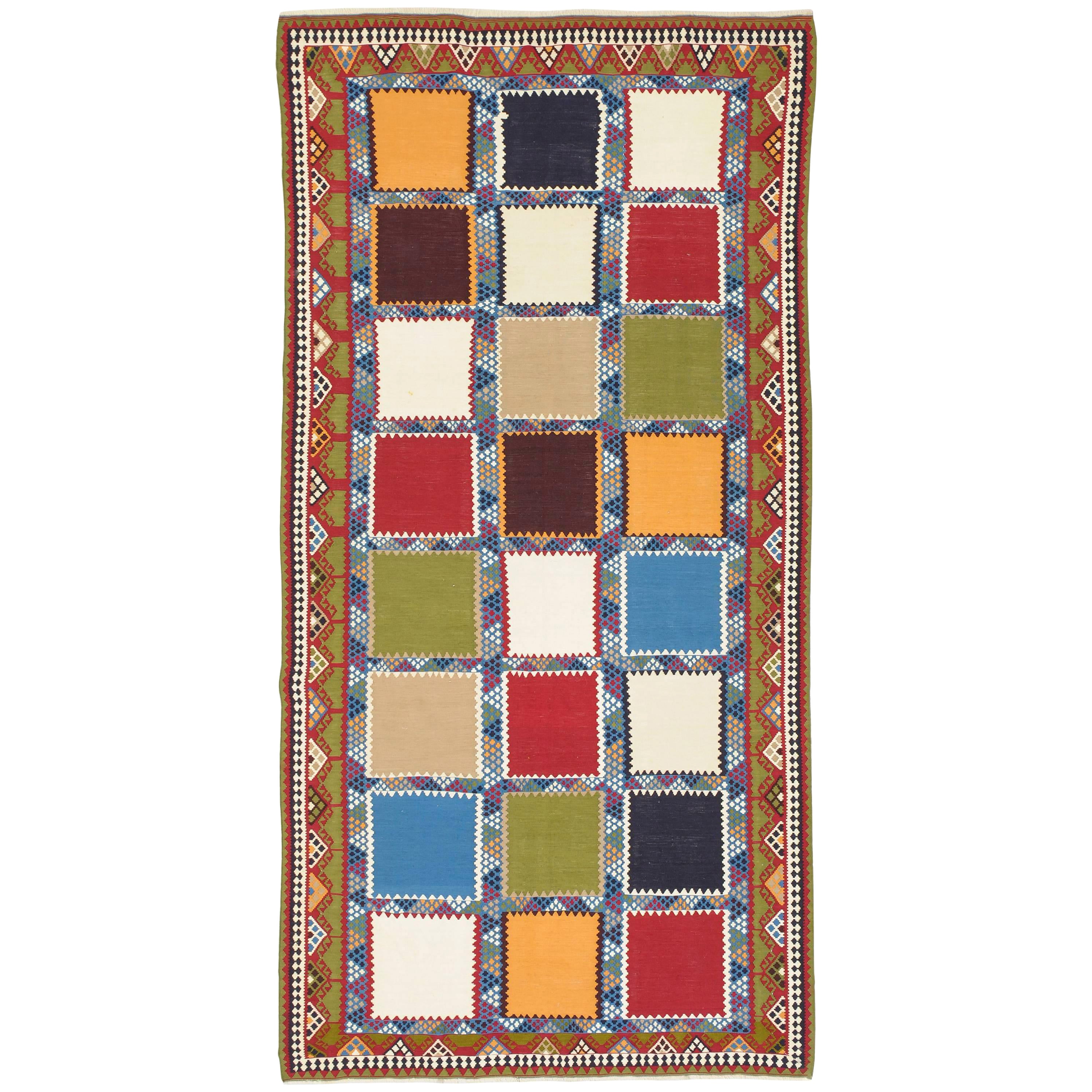 Vintage Kilim in Wonderful Colors For Sale