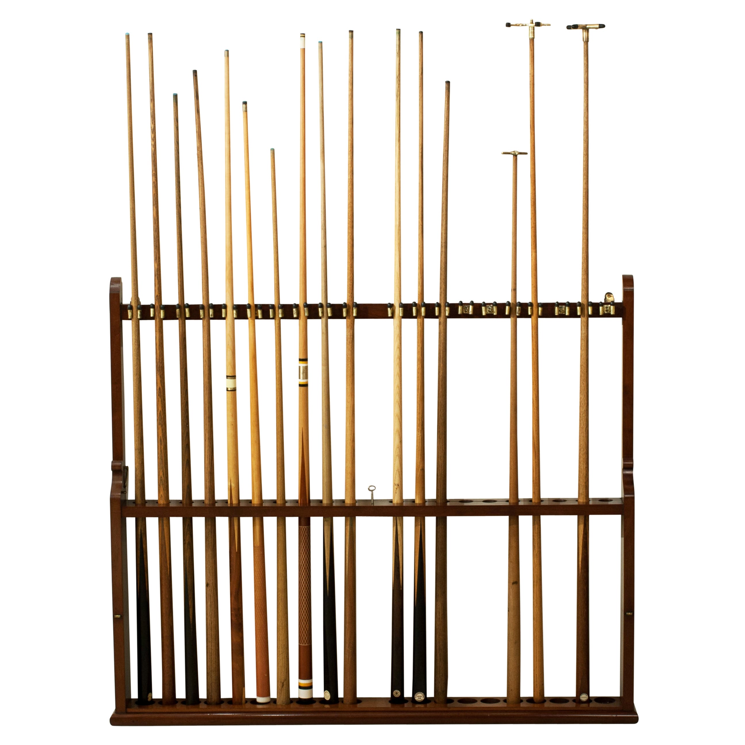 French Snooker/Billiards Cue Stand For Sale at 1stDibs