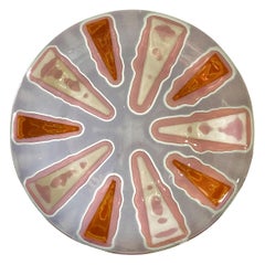 Purple/Mauve Colourway Mandarin Circular Fused Glass Plate