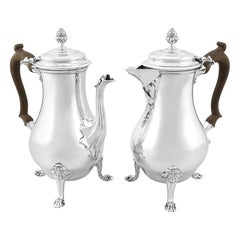 1920s George II Style Sterling Silver Café Au Lait Set