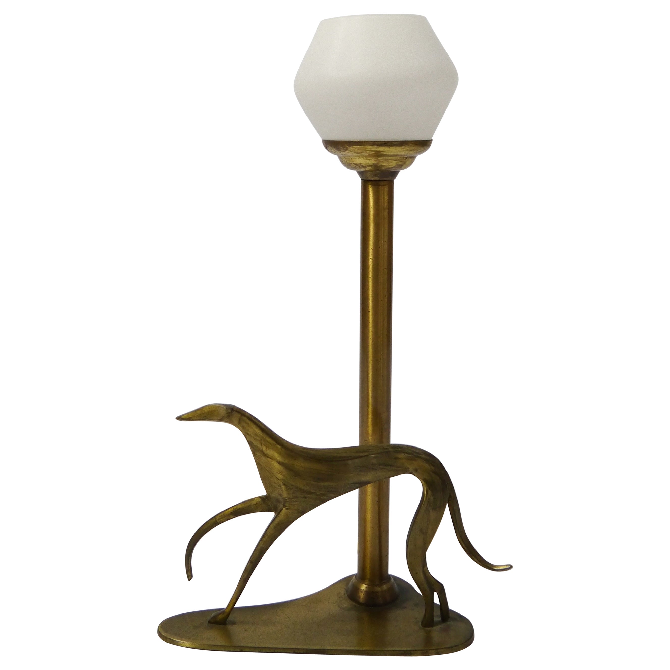 Golden Greyhound Lamp at 1stDibs