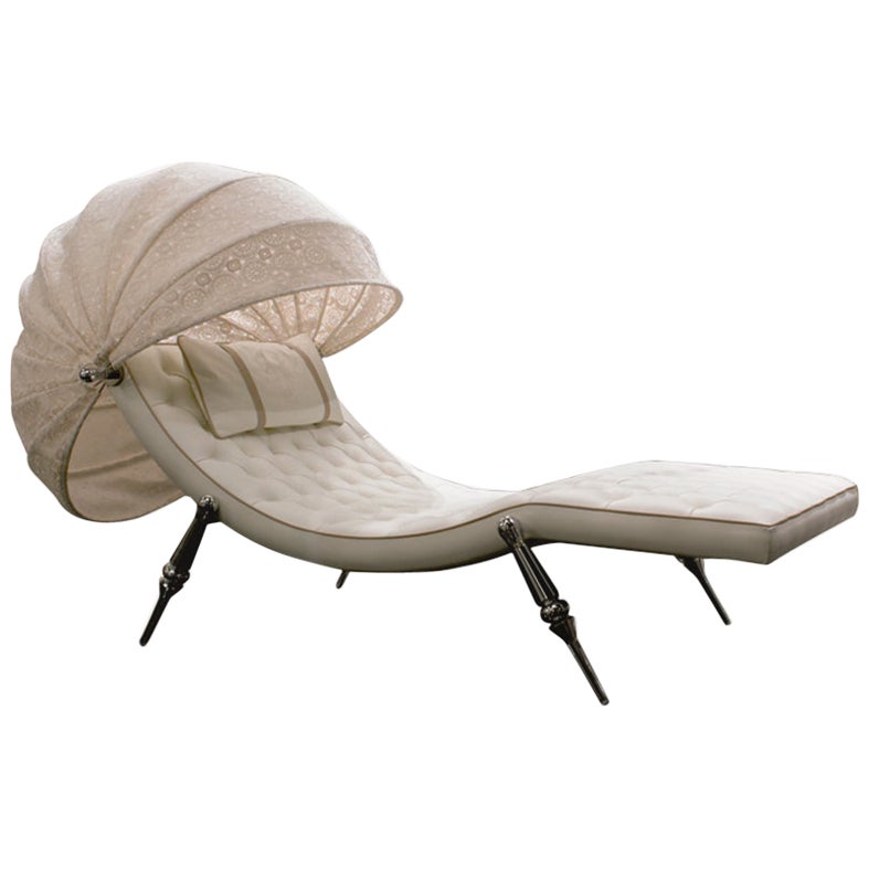 Visionnaire Astrid Upholstered Chair with Aluminum Legs by Alessandro