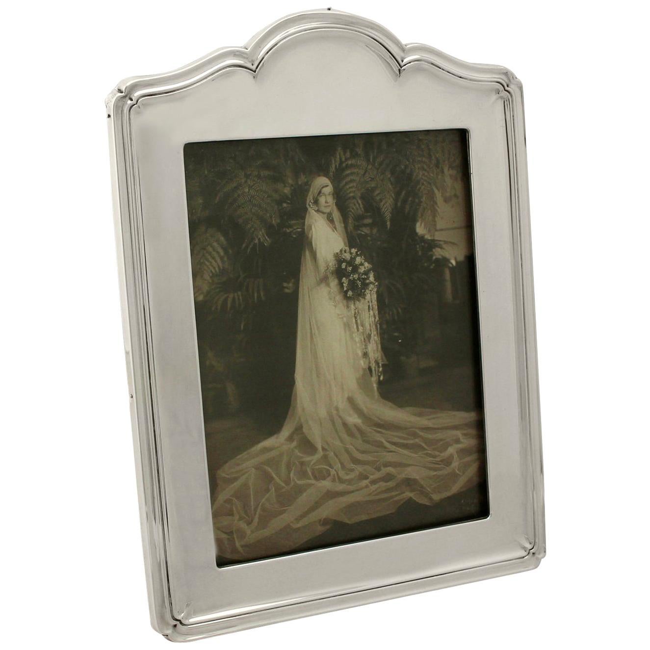 Antique George V Sterling Silver Photograph Frame by A & J Zimmerman