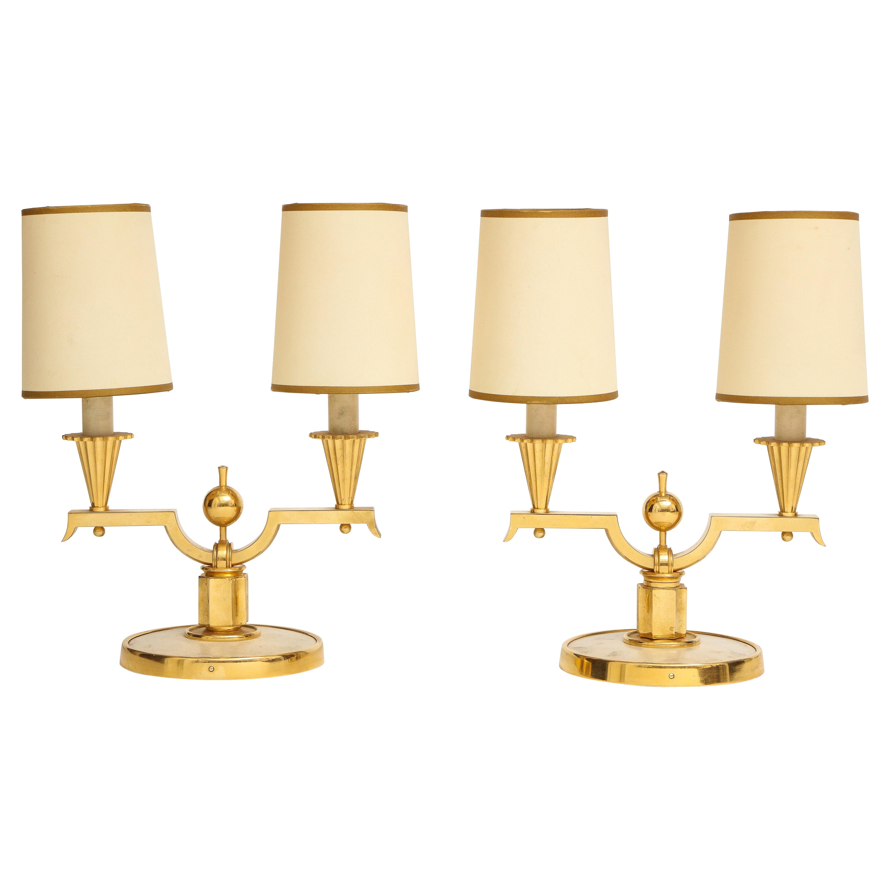 Pair of Table Lamps by Gent et Michon For Sale at 1stDibs