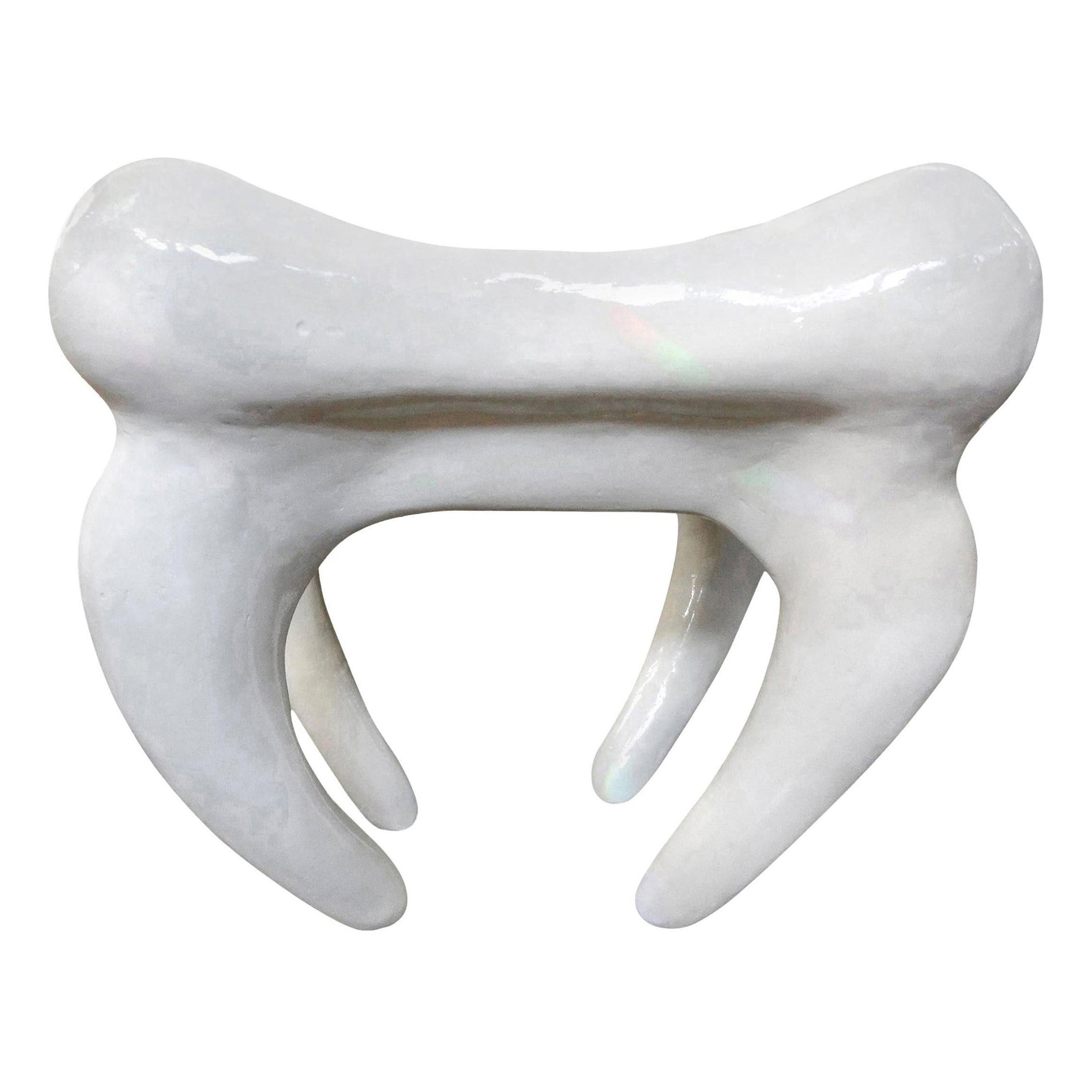 Postmoderner Gipstisch aus Gips in Form eines Molars