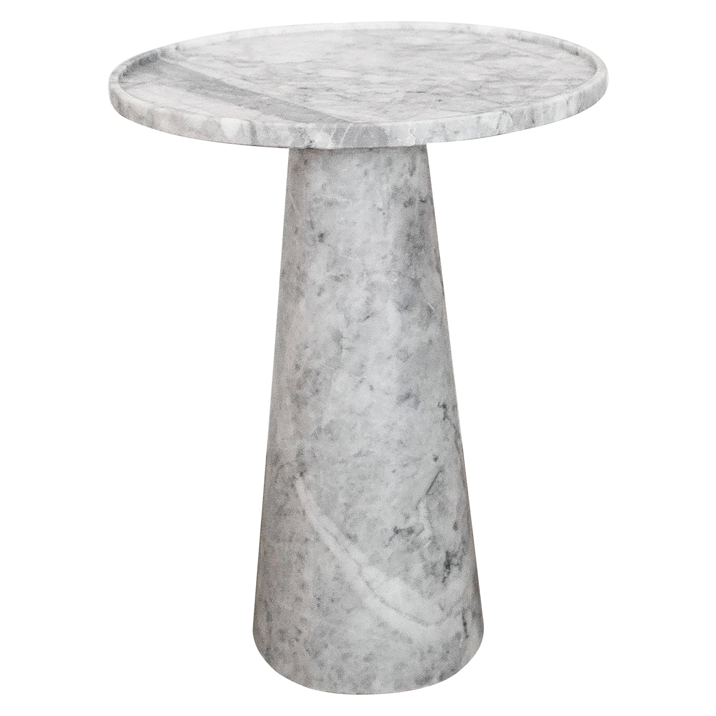 Sculptural Travertine Marble Pedestal or Side Table at 1stDibs