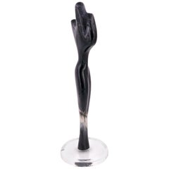 Dancing Lucite & Resin Couple Abstract Sclulpture Modernist