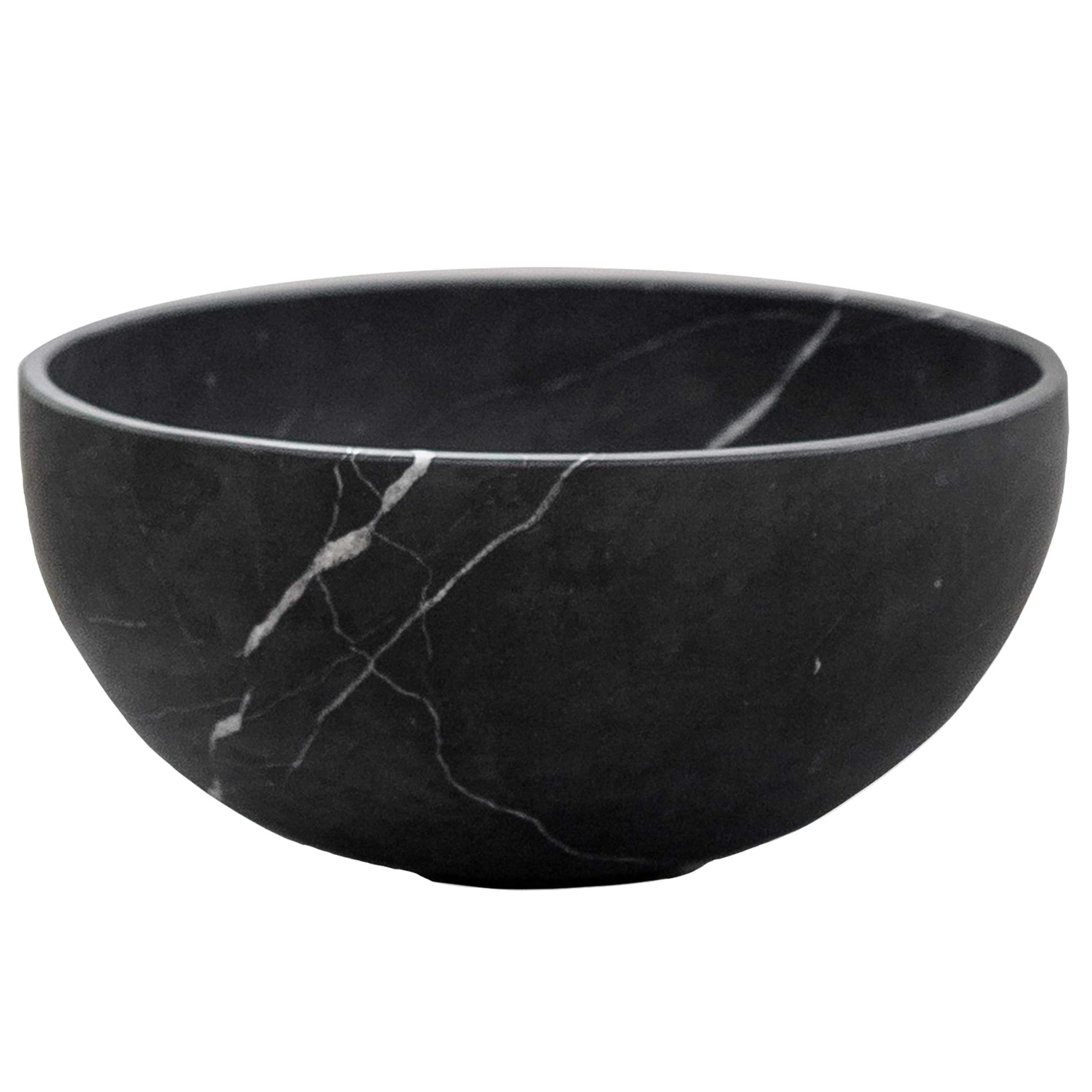 Menhir Black Marble Carved Bowl For Sale at 1stDibs