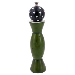 Post Modern Memphis Era wood Lacquer Pepper Shaker by Robert Wilhelm