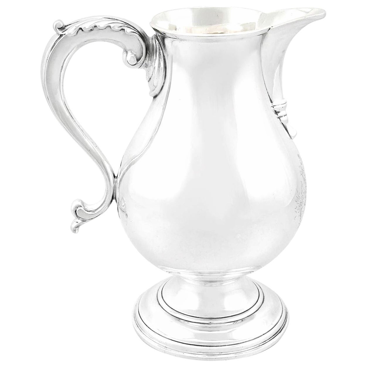 Jarra de cerveza / agua de plata de ley de la década de 1760