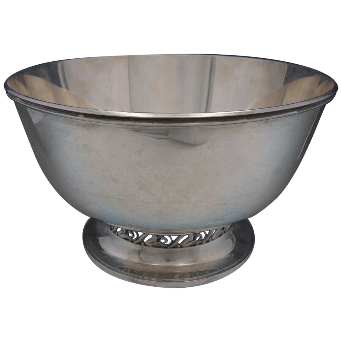 Revere Sterling Silver Mahogany Salad Bowl / Midcentury For Sale at 1stDibs