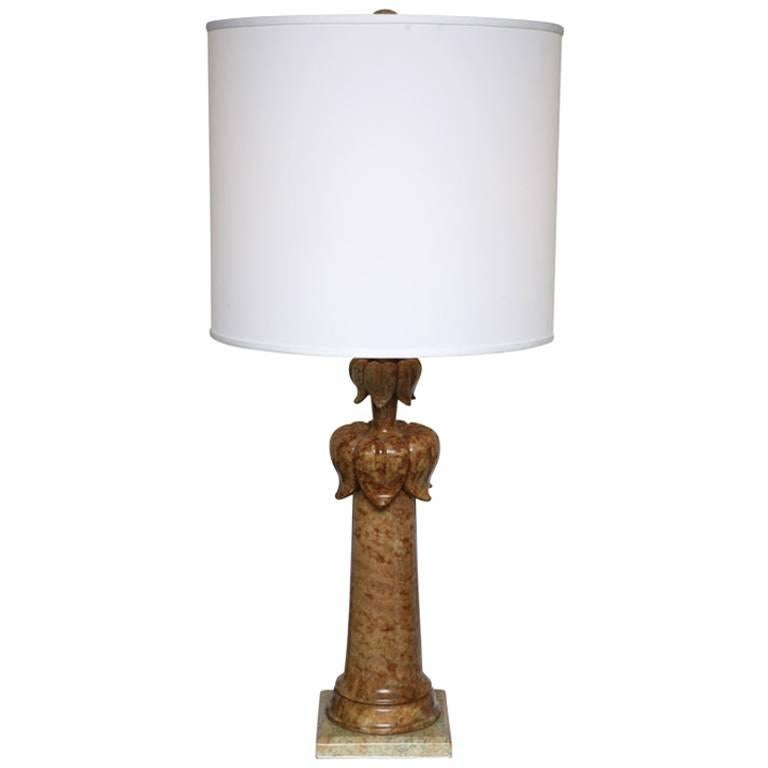 SALE! SALE!SALE! ALABASTER LAMP  SHADES OF BROWN  stunning For Sale