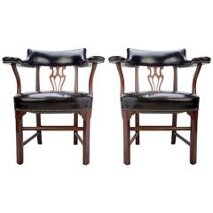 Kittinger Leather Bankers' Chairs