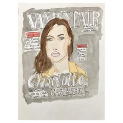Charlotte Casiraghi, Vanity Fair Magazine Cover. Watercolor illustration 