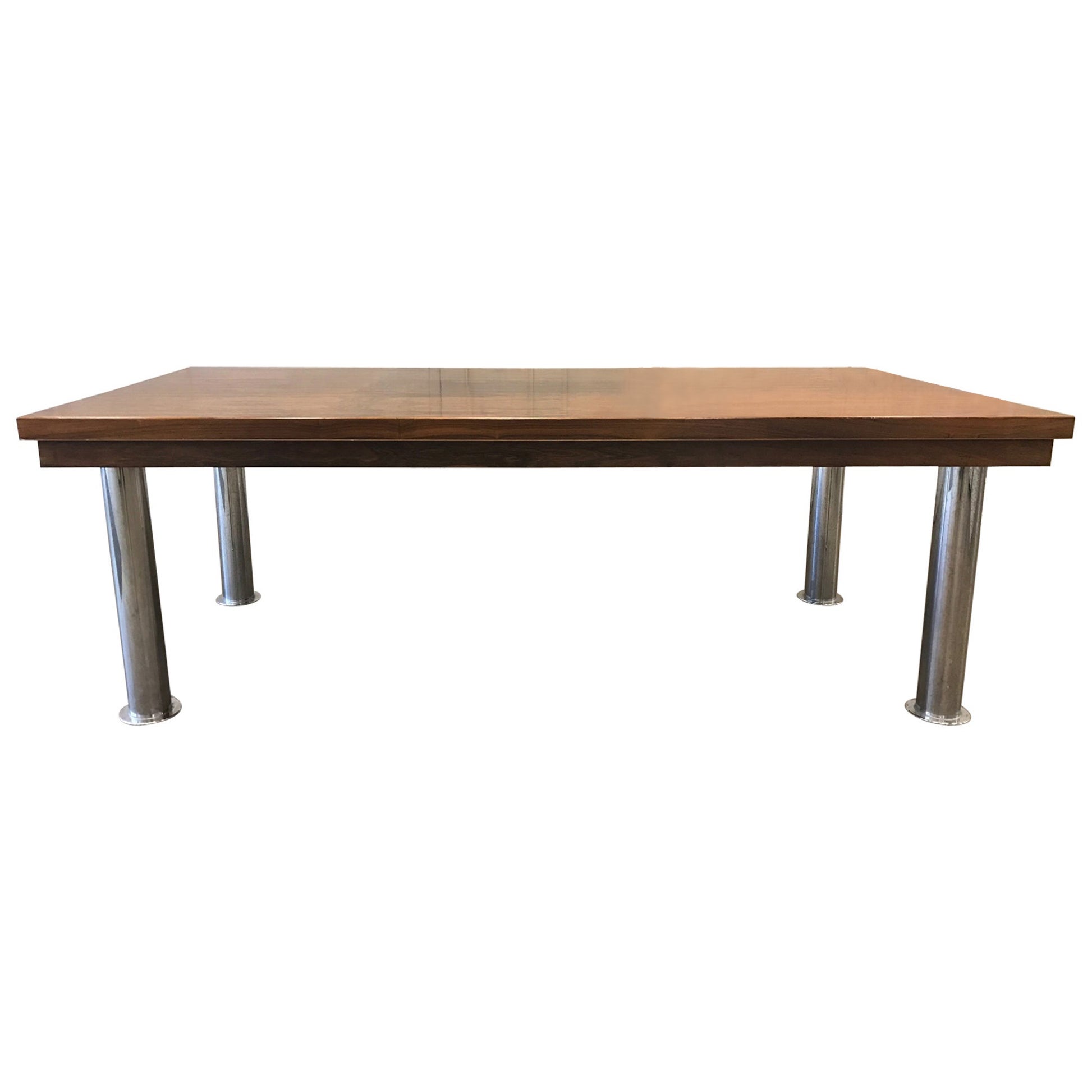 Modern Granite Chrome Conference Table For Sale at 1stDibs