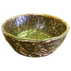 F. Carlton Ball Midcentury Signed Ceramic Glazed California Studio Pottery Bowl