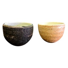 Japanese Handmade Ceramic Pottery Textured Tea Ceremony Cup