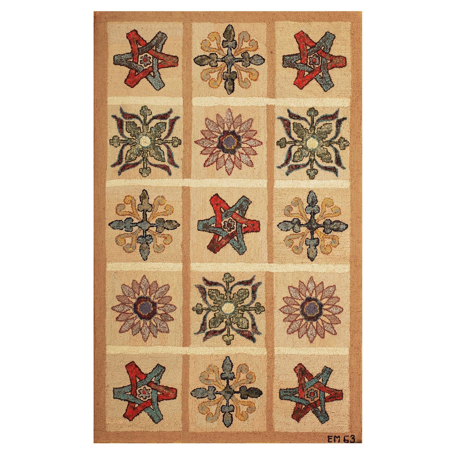 Mid 20th Century American Hooked Rug ( 2' 8" x 4' 2" - 82 x 127 cm ) For Sale