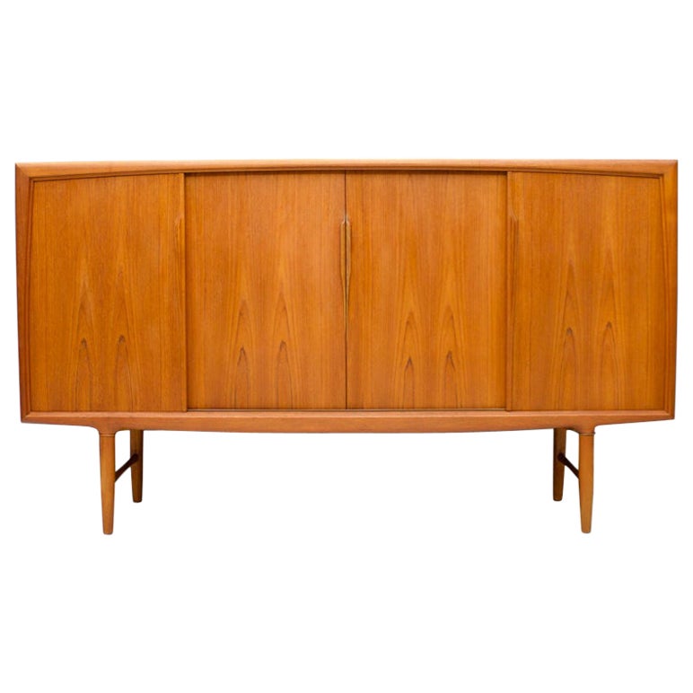1960's Axel Christensen ACO Mobler 2 Part Danish Teak Credenza/Bookcase