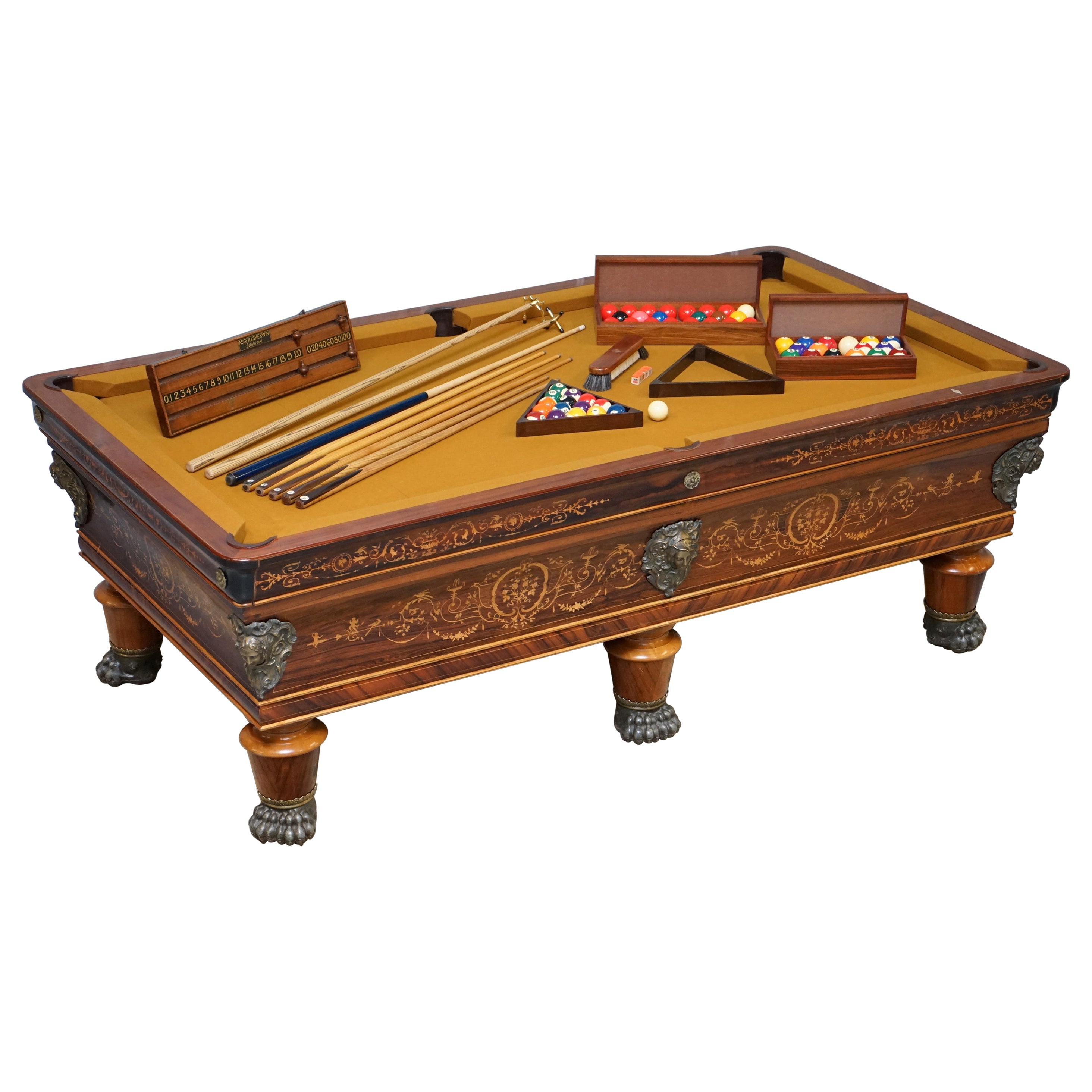 French Snooker/Billiards Cue Stand For Sale at 1stDibs
