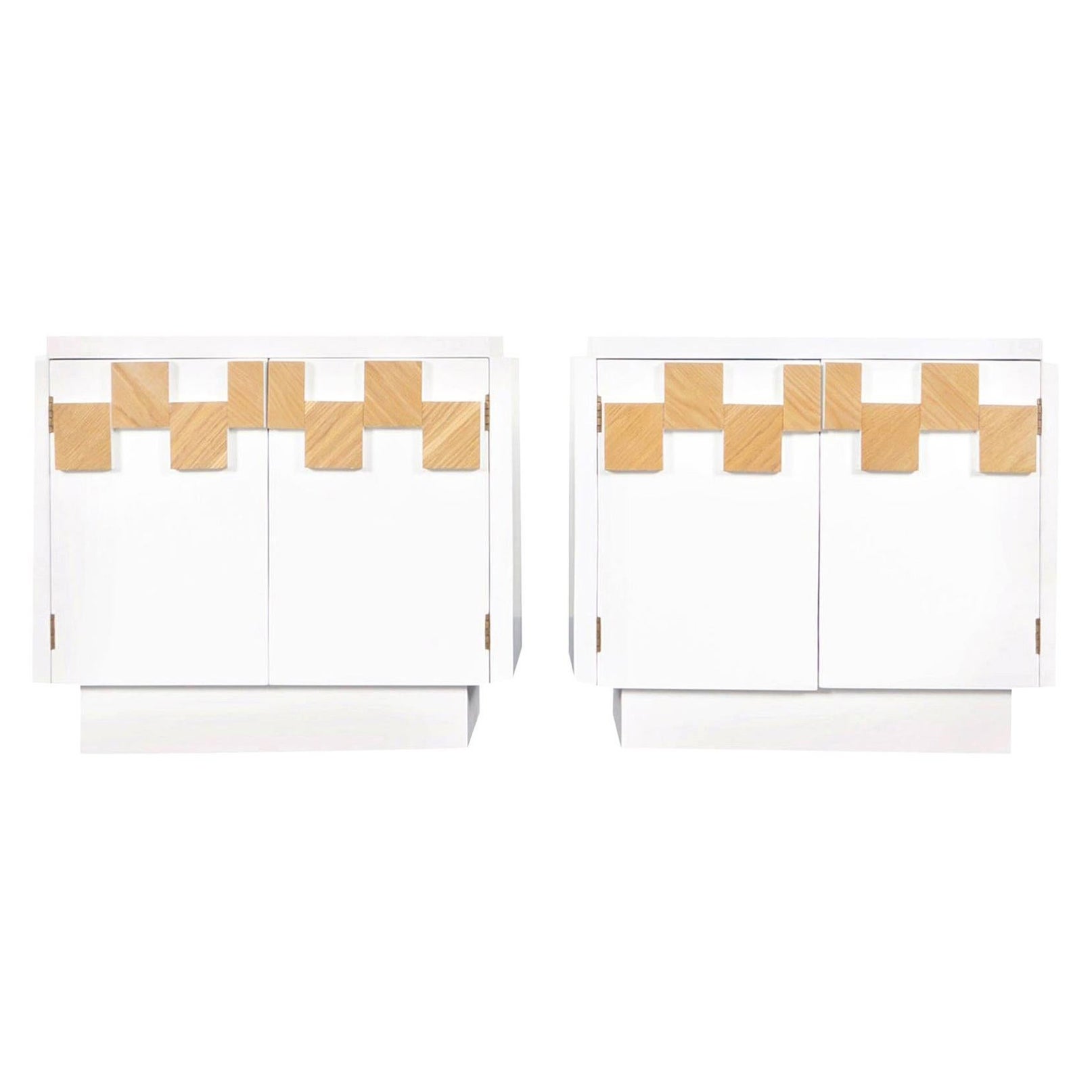 Vintage Brutalist Mosaic Nightstands by Lane Furniture