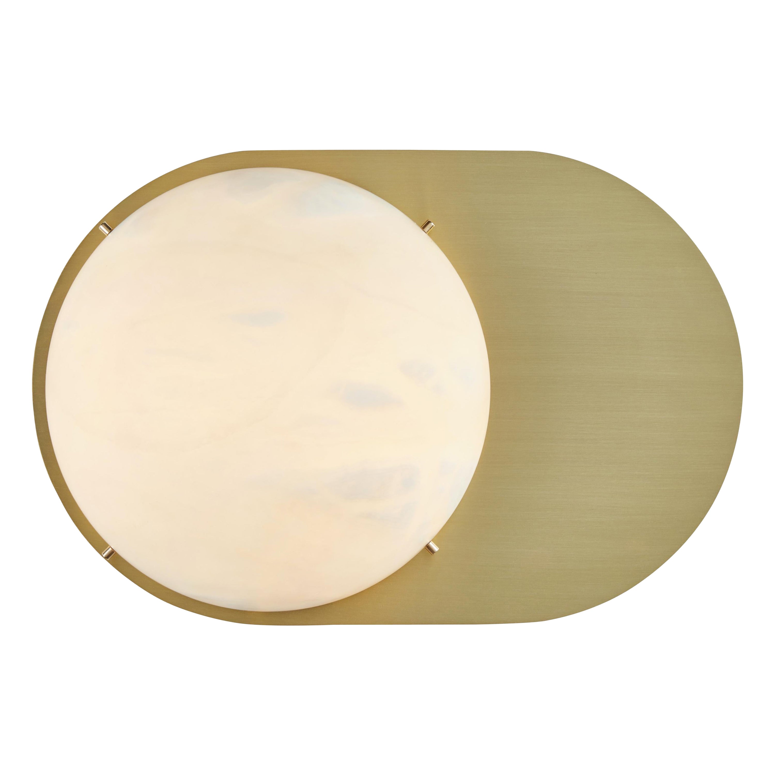 Large 'Toogle' Sconce in Brass and Alabaster
