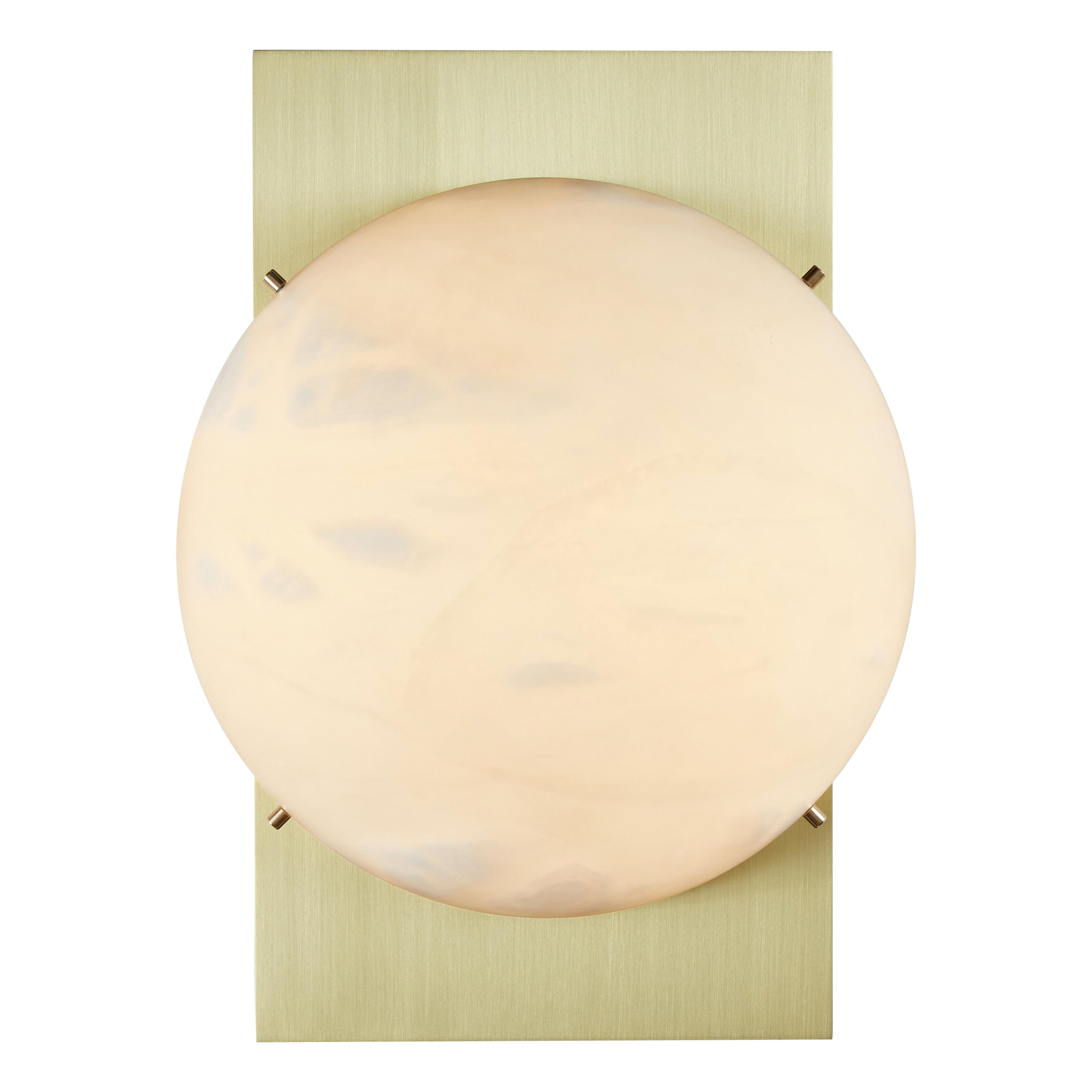 Large 'Vence' Sconce in Brass and Alabaster