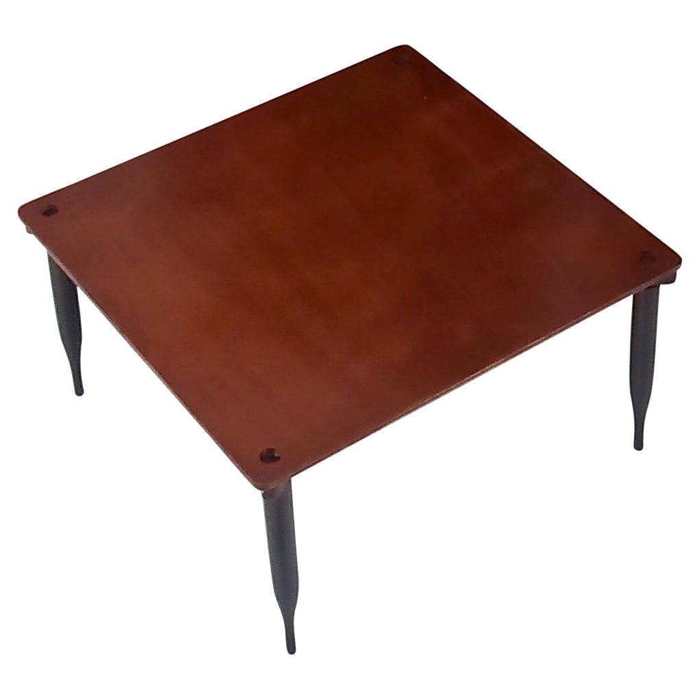 Vintage Walnut Coffee Table Model "T8" by Vico Magistretti for Azucena, Italy For Sale