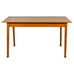 Vintage Dining Table with Simple Classical Design and Spade Feet