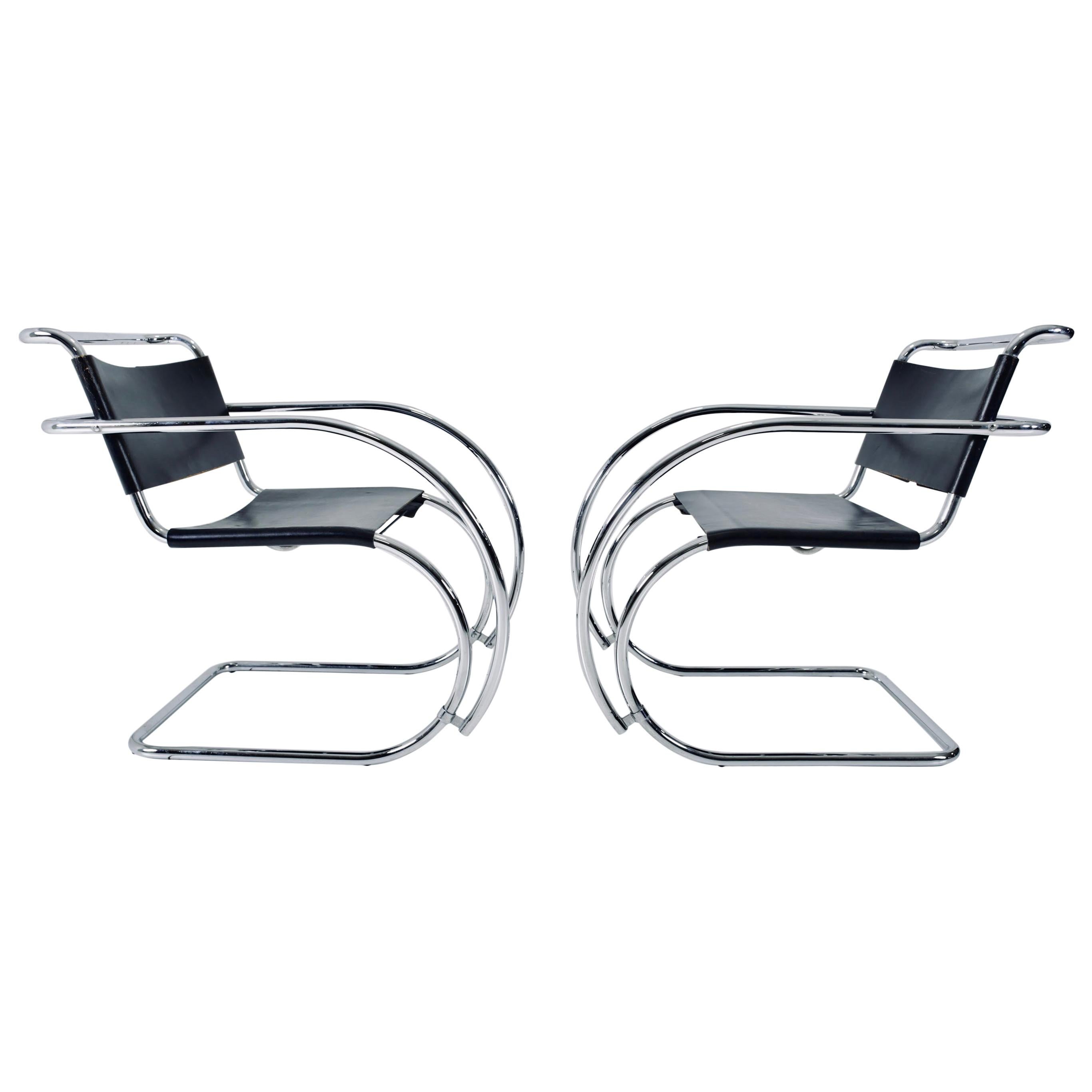 Mies van der Rohe MR20 Armchairs for Knoll For Sale