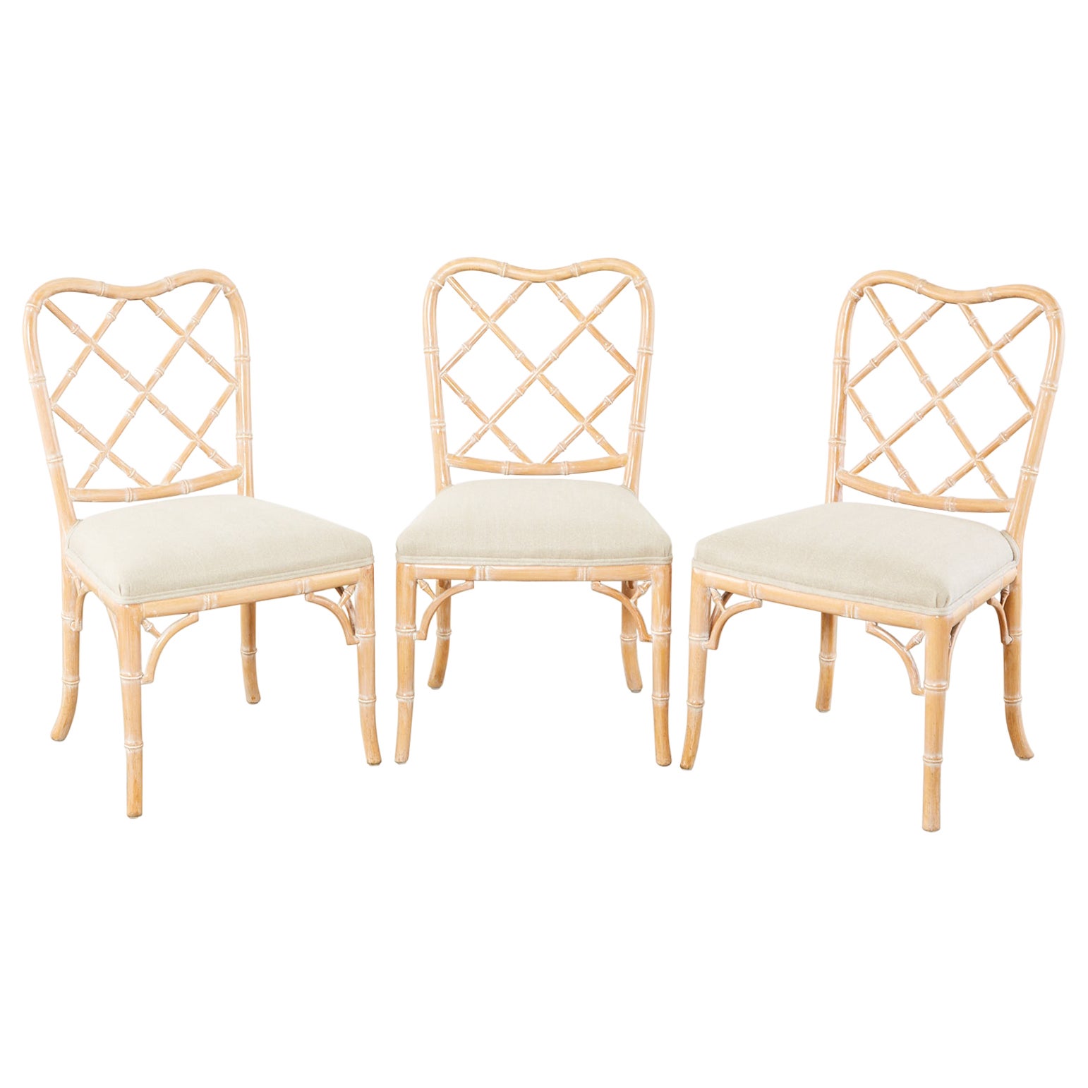 Set of Six Faux Bamboo Chairs at 1stDibs