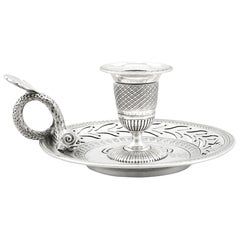 Victorian Sterling Silver Chamber Candlestick