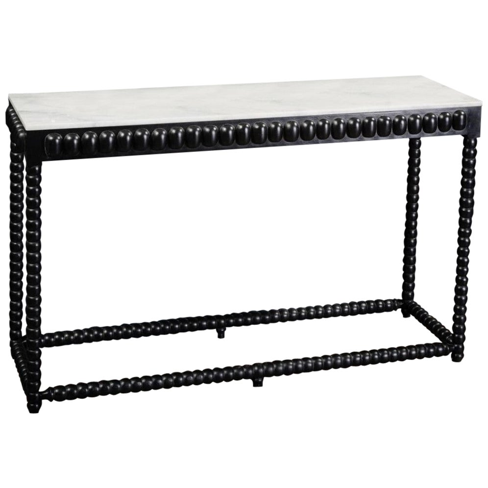 Contemporary Italian White Marble Minimalist Console Table at 1stDibs
