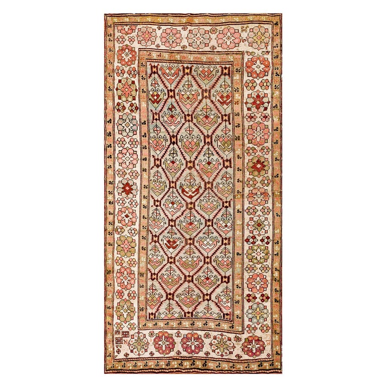 Antique Caucasian Rug 3' 6" x 7' 2" For Sale at 1stDibs