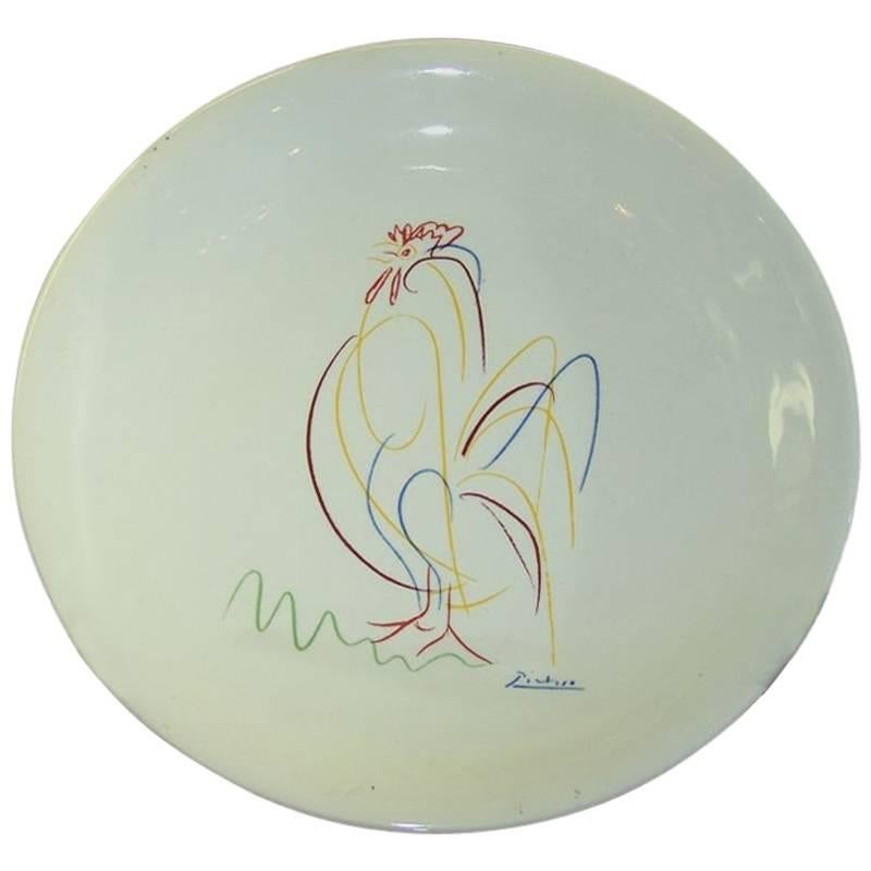 PICASSO SEYEI JAPAN JPC FINE CHINA PORCELAIN PLATE ART ROOSTER LE COQ 