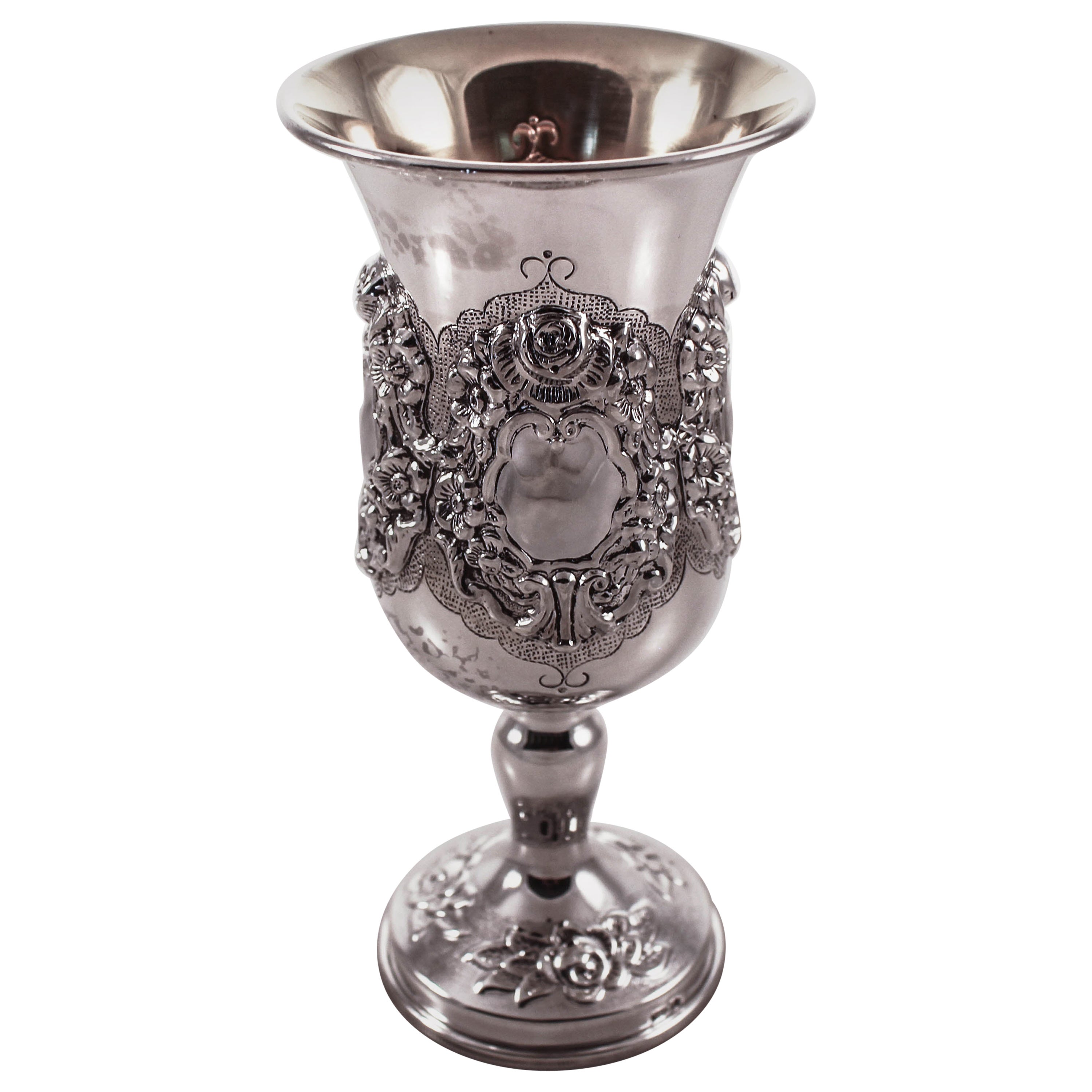 Sterling Silver Kiddush Cup Becher, 20th Century For Sale at 1stDibs