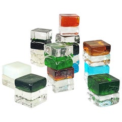 Multicolored Glass Paperweight by Giusto Toso for Fratelli Toso, 1961, Set of 12