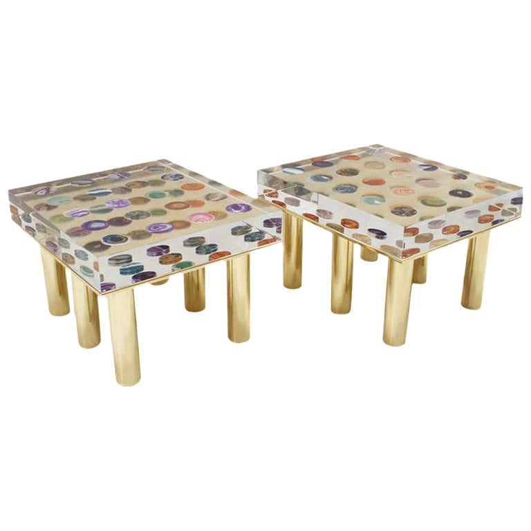 Contemporary Modern Pair of Italian Coffee Tables Designed by Superego Studio For Sale