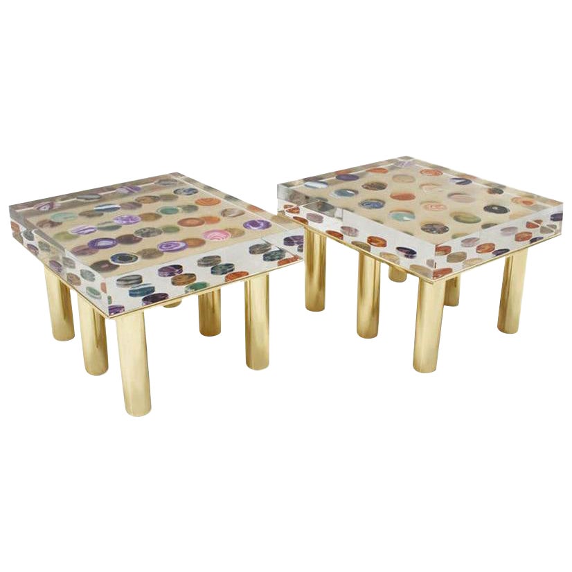 Paire de tables basses italiennes contemporaines et modernes Design/One par Superego Studio
