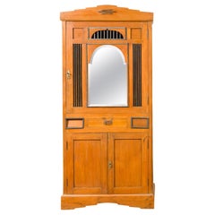 Retro Art Deco Style Dutch Colonial Cabinet with Doors, Drawers and Mirrored Front