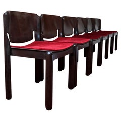 Vico Magistretti, Six Chairs, Model 122, Cassina, 1960s