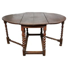 Antique Jacobean Walnut Gateleg Table