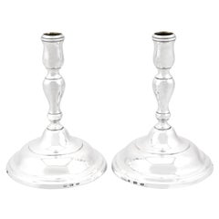 1830s Antique Baltic Silver Candle Holders