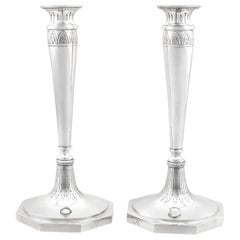 1880s Continental Silver Candle Holders