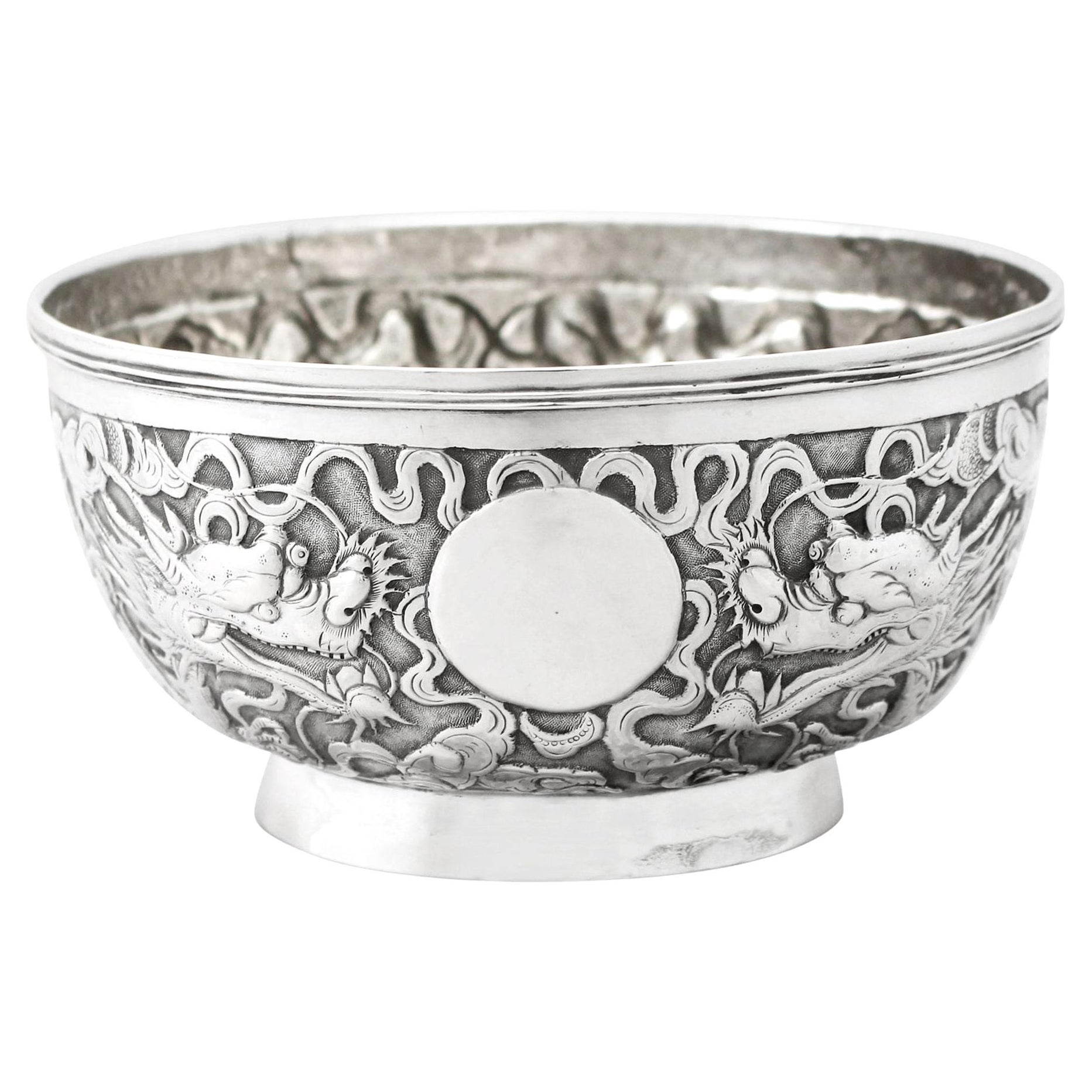 Taylor & Company Antique Chinese Export Silver Bowl For Sale