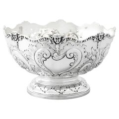 Antique Victorian English Sterling Silver Presentation Bowl by Charles Stuart Harris