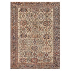 Tapis Sultanabad en laine tissé à la main vers la fin du 19e siècle