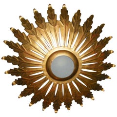 Used Sunburst Shaped Light Fixture