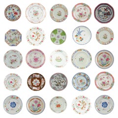 Ensemble d'assiettes chinoises Famille Rose pour décoration murale Porcelaine:: Chine